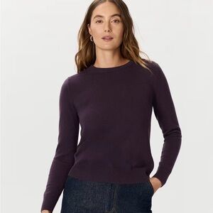 Quince Women's Crewneck Sweater in Plum